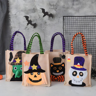 4 Pack - Halloween Trick or Treat Candy Bag