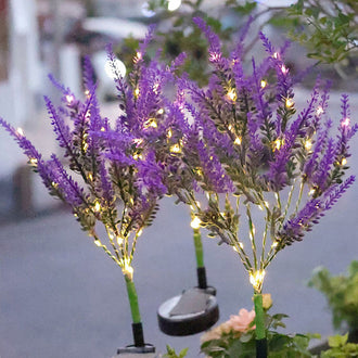 Solar Powered Lavender Flower Stake Light