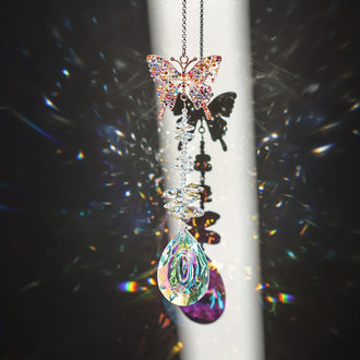 Sparkling Butterfly Crystal Sun Catcher