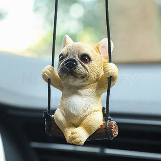 Swinging French Bulldog Car Ornament