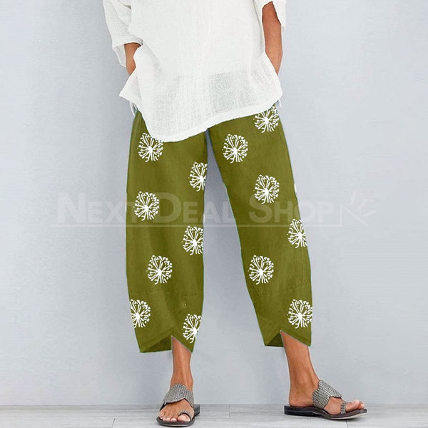 Dandelion Print Comfy Pants – nextdealshop.com