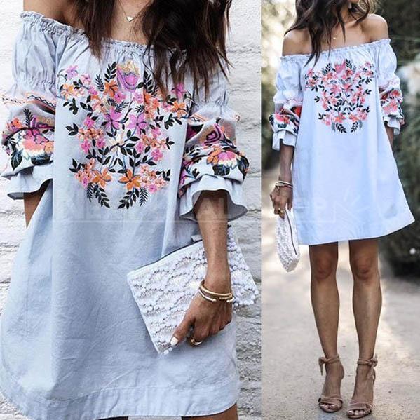 Floral Print Off Shoulder Dress – Next Deal Shop