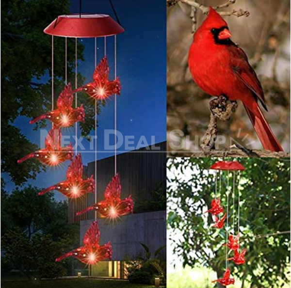 Solar Powered Cardinal Red Bird Hanging Light – Next Deal Shop