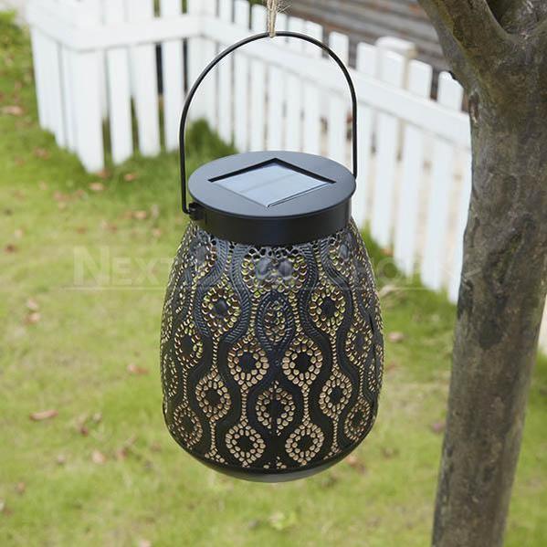 Solar-Powered Iron Moroccan Lamp – nextdealshop.com