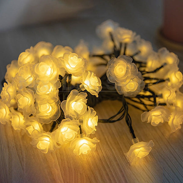 Solar-Powered LED Rose String Lights – nextdealshop.com