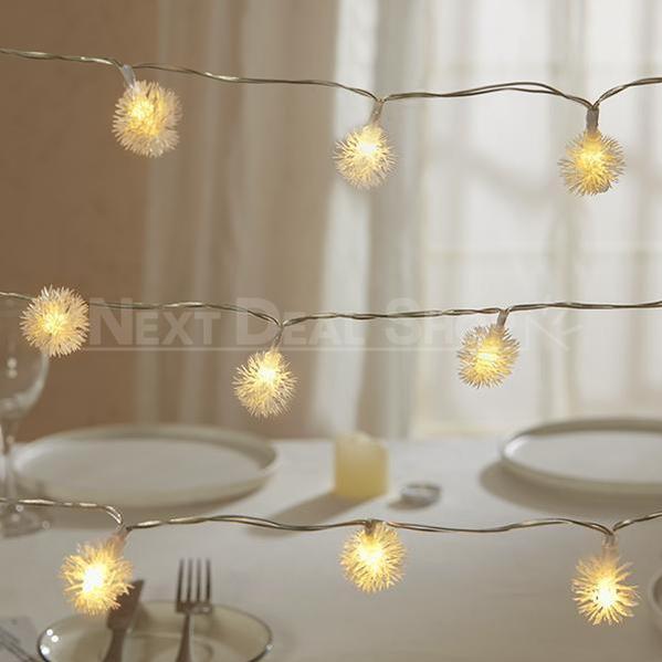 Warm White Dandelion Led String Lights Battery Operated 4526